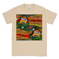Mushroom christmas school bus seamless pattern Classic Tee - BundleAndBundleShop