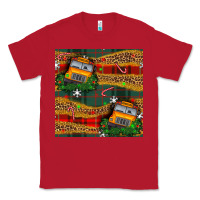 Red christmas school bus seamless pattern Classic Tee - BundleAndBundleShop