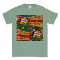 Sage christmas school bus seamless pattern Classic Tee - BundleAndBundleShop
