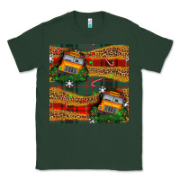 Sports Green christmas school bus seamless pattern Classic Tee - BundleAndBundleShop