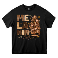 Black melanin christmas with christmas tree Heavy Core Tee - MaliasSmallBusiness
