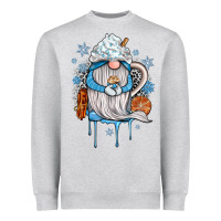 Heather Grey winter gnome coffee Heavyweight Sweatshirt - JahusDesignShop