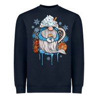 Navy winter gnome coffee Heavyweight Sweatshirt - JahusDesignShop
