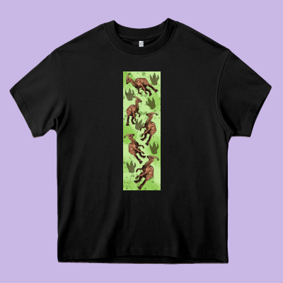 Dinosaur Parasaurolophus Pen Wrap Heavy Core Tee Designed By Artiststas