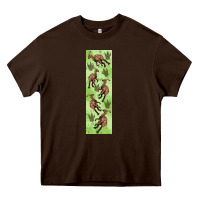 Chocolate Brown dinosaur parasaurolophus pen wrap Heavy Core Tee - Artiststas