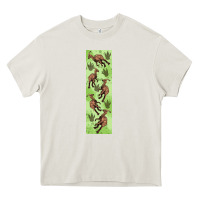 Cream dinosaur parasaurolophus pen wrap Heavy Core Tee - Artiststas