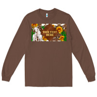 Chestnut (preview)baby goats and sunflower and cactus with cowhide license plat Long Sleeve Tee - Artiststas