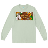 Matcha (preview)baby goats and sunflower and cactus with cowhide license plat Long Sleeve Tee - Artiststas