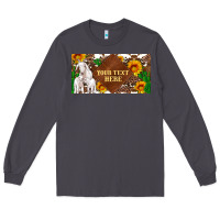 Smoke (preview)baby goats and sunflower and cactus with cowhide license plat Long Sleeve Tee - Artiststas