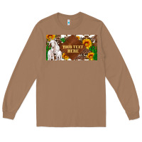 Toasted Coconut (preview)baby goats and sunflower and cactus with cowhide license plat Long Sleeve Tee - Artiststas