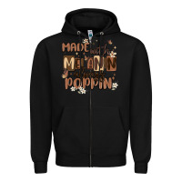 Black made with melanin always poppin Zipper Hoodie - MaliasSmallBusiness