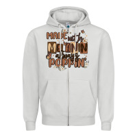 Dove Grey made with melanin always poppin Zipper Hoodie - MaliasSmallBusiness