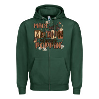 Sports Green made with melanin always poppin Zipper Hoodie - MaliasSmallBusiness