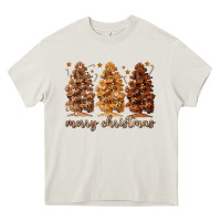 Cream melanin christmas trees Heavy Core Tee - MaliasSmallBusiness
