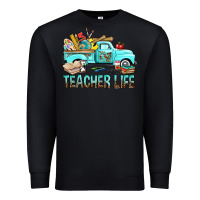 Black Teacher Life With Truck Premium Sweatshirt - BundleAndBundleShop