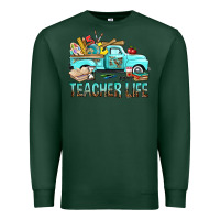 Sports Green Teacher Life With Truck Premium Sweatshirt - BundleAndBundleShop