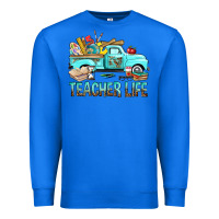 True Royal Teacher Life With Truck Premium Sweatshirt - BundleAndBundleShop