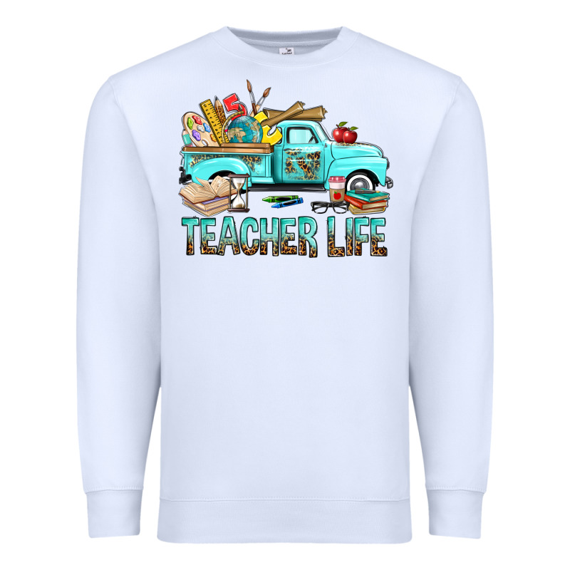 Teacher Life With Truck Premium Sweatshirt by BundleAndBundleShop | Teevron