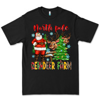 Black north pole reindeer farm Premium Tee - Zillion Design Studio