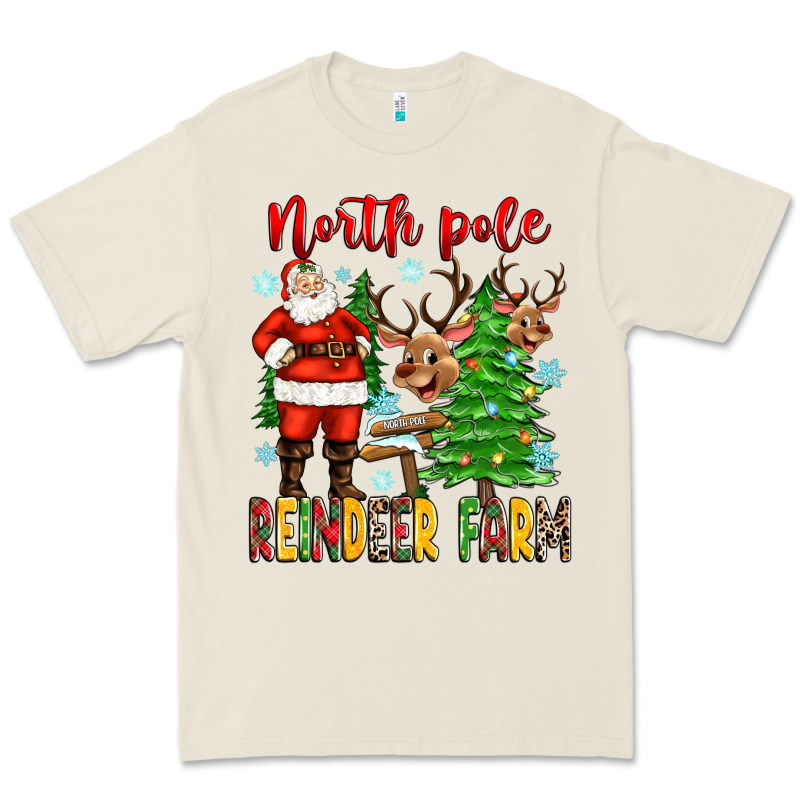 North Pole Reindeer Farm Premium Tee by Zillion Design Studio | Teevron