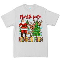 Dove Grey north pole reindeer farm Premium Tee - Zillion Design Studio