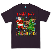 Plum north pole reindeer farm Premium Tee - Zillion Design Studio