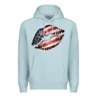 Blue Mist American Flag Lips Premium Hoodie - Bettercallsaul