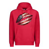 Cardinal American Flag Lips Premium Hoodie - Bettercallsaul