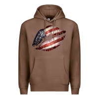 Chestnut American Flag Lips Premium Hoodie - Bettercallsaul