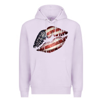 Lilac American Flag Lips Premium Hoodie - Bettercallsaul