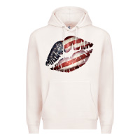 Pale Pink American Flag Lips Premium Hoodie - Bettercallsaul