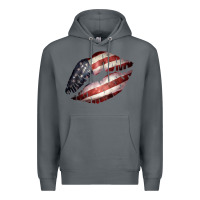 Rock American Flag Lips Premium Hoodie - Bettercallsaul