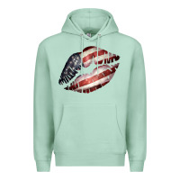 Seafoam American Flag Lips Premium Hoodie - Bettercallsaul