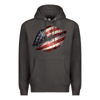 Smoke American Flag Lips Premium Hoodie - Bettercallsaul
