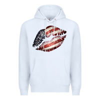 White American Flag Lips Premium Hoodie - Bettercallsaul