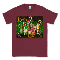 Burgundy Christmas cocktail Classic Tee - AdoDesignShop