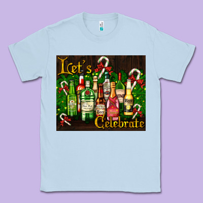 Christmas Cocktail Classic Tee Designed By Adodesignshop