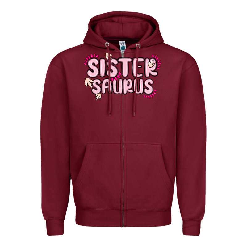 Sister Saurus Zipper Hoodie by MaliasSmallBusiness | Teevron
