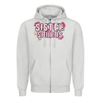Dove Grey sister saurus Zipper Hoodie - MaliasSmallBusiness