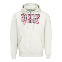 Oatmeal Heather sister saurus Zipper Hoodie - MaliasSmallBusiness