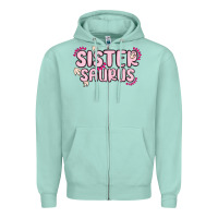 Seafoam sister saurus Zipper Hoodie - MaliasSmallBusiness