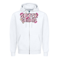 White sister saurus Zipper Hoodie - MaliasSmallBusiness