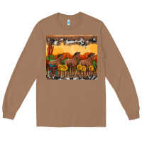 Toasted Coconut western horses and  sunset with sunflowers Long Sleeve Tee - Artiststas