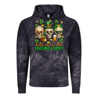 Cloud Black Dead inside but feeling lucky st. patricks day Vintage Hoodie - Neo Western