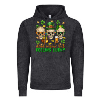Vintage Black Dead inside but feeling lucky st. patricks day Vintage Hoodie - Neo Western