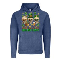 Vintage Denim Dead inside but feeling lucky st. patricks day Vintage Hoodie - Neo Western