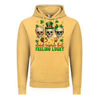 Vintage Mustard Dead inside but feeling lucky st. patricks day Vintage Hoodie - Neo Western