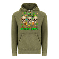 Vintage Olive Dead inside but feeling lucky st. patricks day Vintage Hoodie - Neo Western