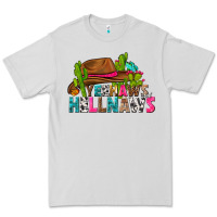 Dove Grey yeehaws and hellnaws Premium Tee - texasbilliewilder