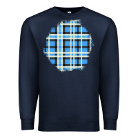 Navy Winter Tartan Patch Premium Sweatshirt - BundleAndBundleShop
